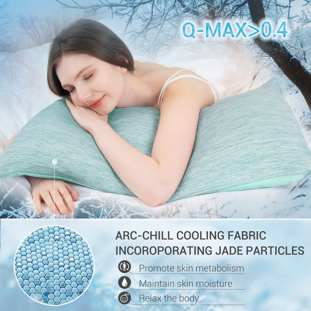 Revolutionary Green Cooling Pillowcases Set of 2 –  Pro Q-Max 0.4 | Stornfield