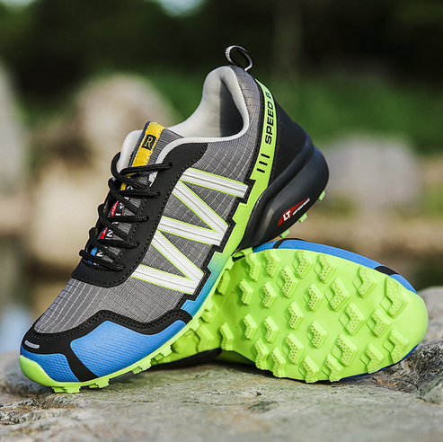 Stornfield | Summit Climber Hiking Boots in Blue and Green