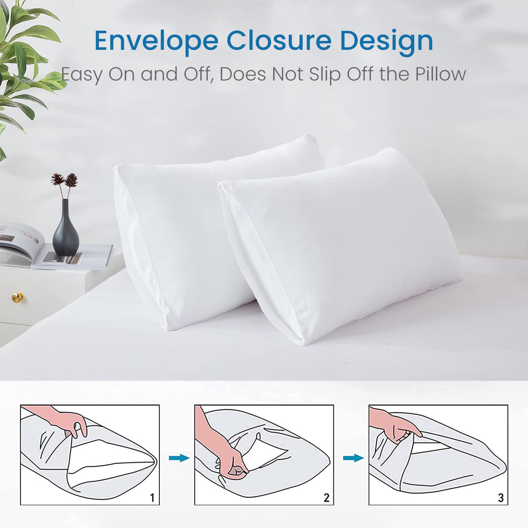 Revolutionary White Cooling Pillowcases Set of 2 –  Pro Q-Max 0.4 | Stornfield