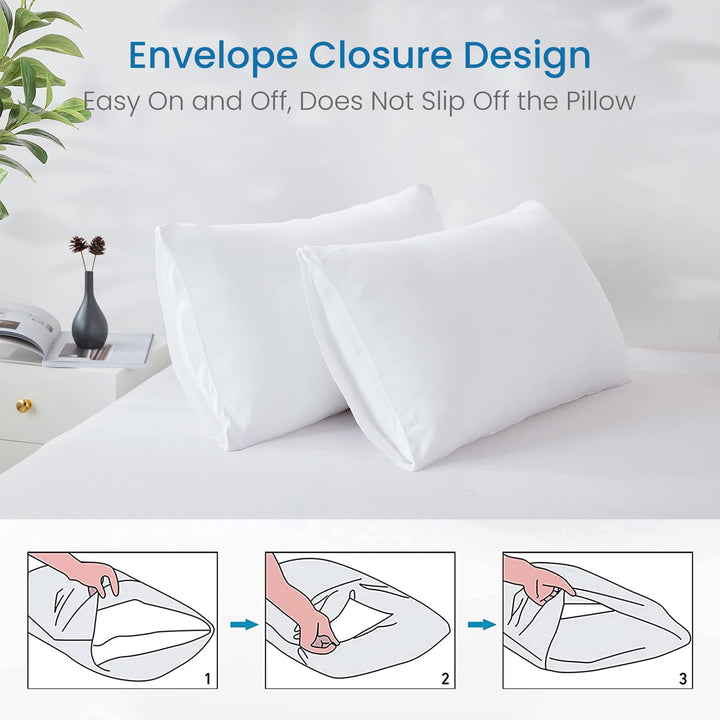 Revolutionary White Cooling Pillowcases Set of 2 –  Pro Q-Max 0.4 | Stornfield