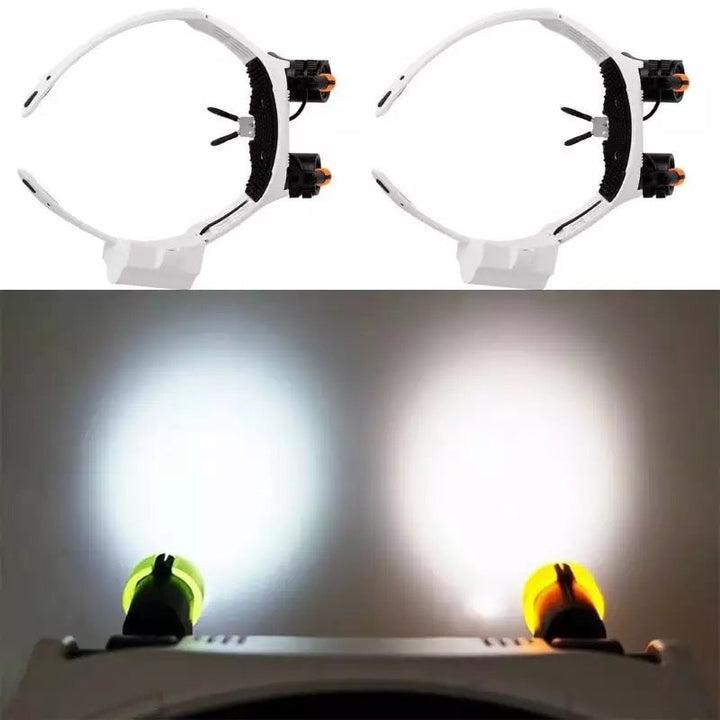 Stornfield | Jeweler's Headband Magnifier 8 Lenses LED Glasses