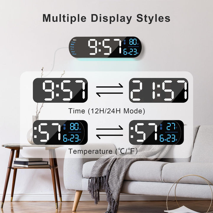 Multi Functional LED Display Clock | Stornfield