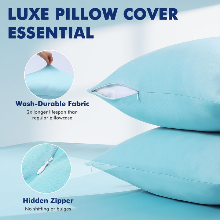 3.0 Cooling Pillowcase – Silver Ion Freshness, Dual-Sided Cool Touch, Ultra-Light & Breathable for Hot Sleepers-Blue | Stornfield
