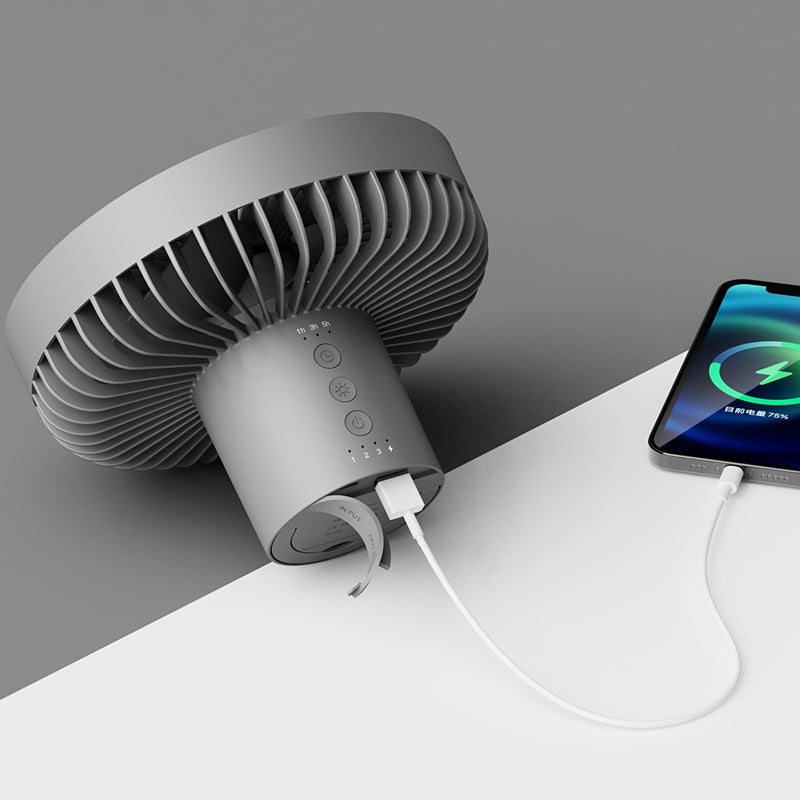 Rechargeable Desk Fan 7inch with Light | Stornfield