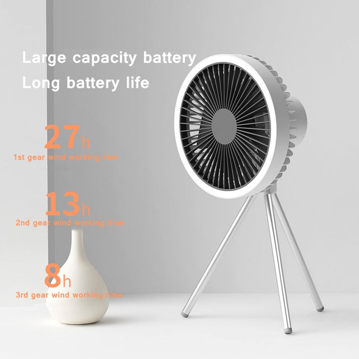 Rechargeable Desk Fan 7inch with Light | Stornfield
