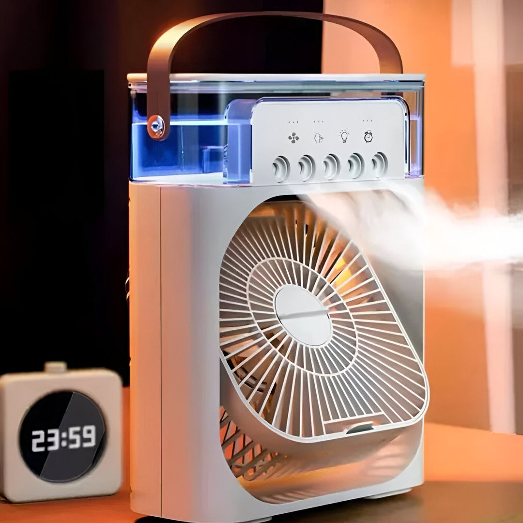 3-in-1 Air Cooler Humidifier | Portable, Adjustable Fan Speeds & Ideal for Bedrooms, Offices & Small Spaces | Stornfield