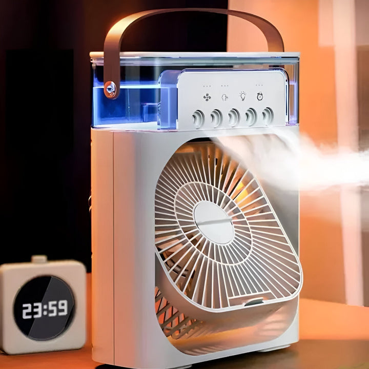 3-in-1 Air Cooler Humidifier | Portable, Adjustable Fan Speeds & Ideal for Bedrooms, Offices & Small Spaces | Stornfield