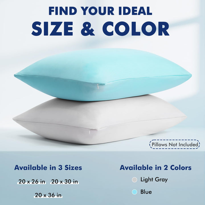 3.0 Cooling Pillowcase – Silver Ion Freshness, Dual-Sided Cool Touch, Ultra-Light & Breathable for Hot Sleepers-Blue | Stornfield
