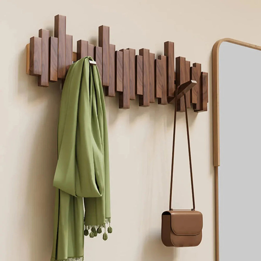 PianoWood Wall Coat Rack – Wooden Piano Key Coat Rack made of Walnut or Beech Wood | Stornfield