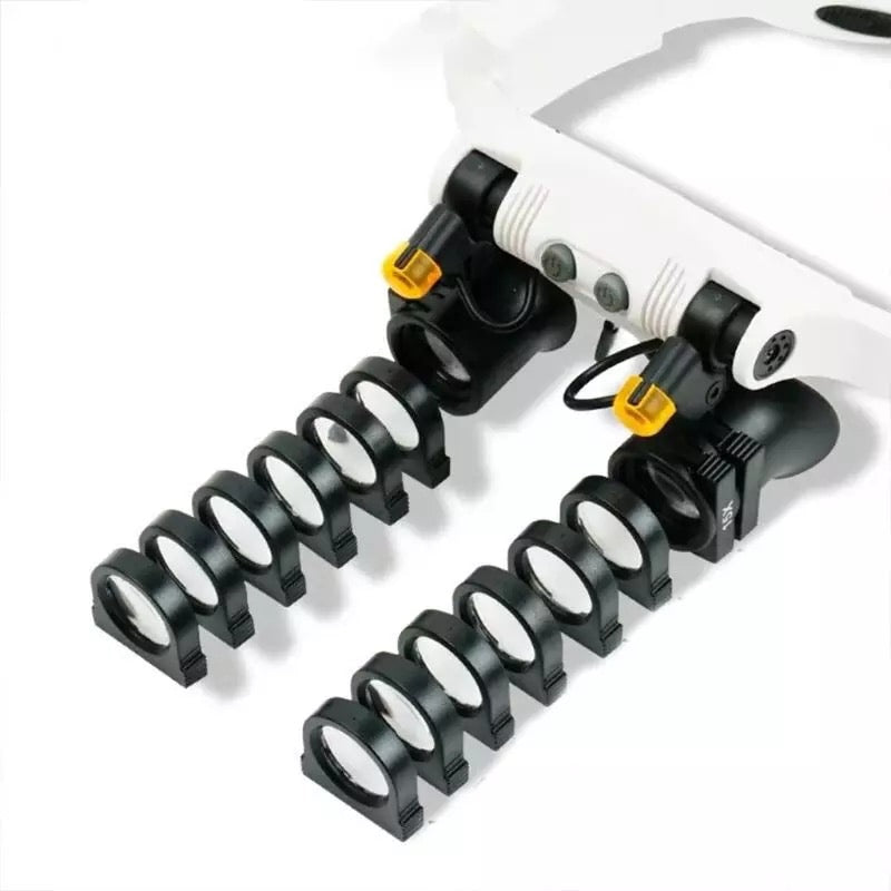 Stornfield | Jeweler's Headband Magnifier 8 Lenses LED Glasses