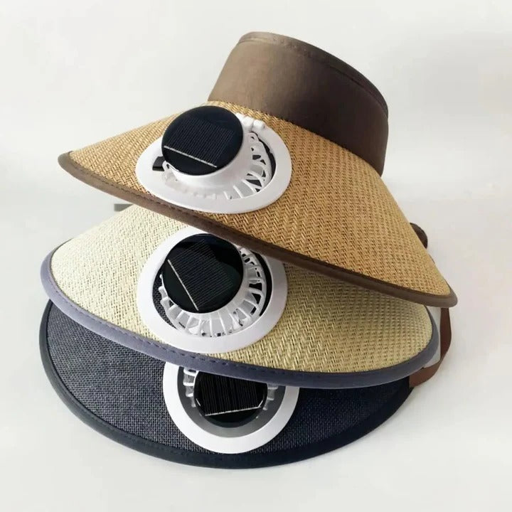 Wide Brim Sun Hat with Solar Powered Fan | Stornfield