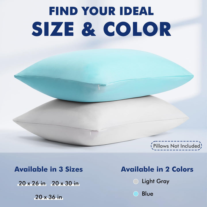 3.0 Cooling Pillowcase – Silver Ion Freshness, Dual-Sided Cool Touch, Ultra-Light & Breathable for Hot Sleepers-Gray | Stornfield