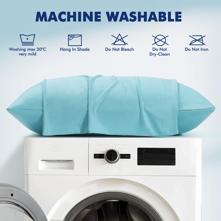 3.0 Cooling Pillowcase – Silver Ion Freshness, Dual-Sided Cool Touch, Ultra-Light & Breathable for Hot Sleepers-Blue | Stornfield
