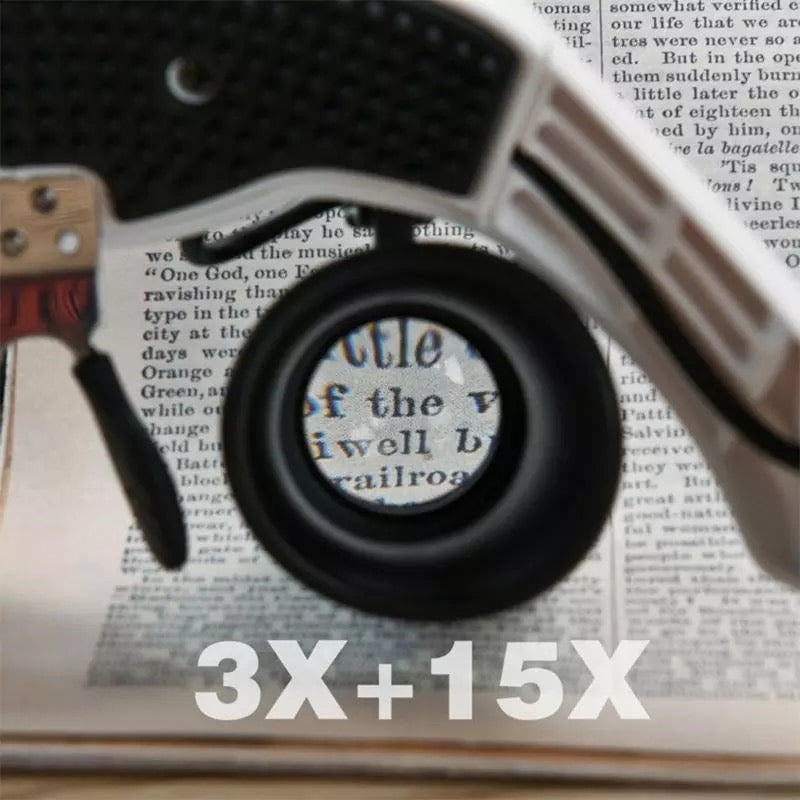 Stornfield | Jeweler's Headband Magnifier 8 Lenses LED Glasses