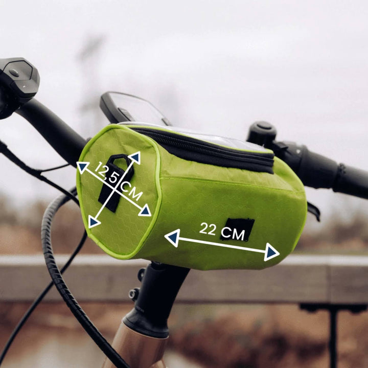 Stornfield | Waterproof Bicycle Bag with Phone Window – Adjustable Handlebar Bag