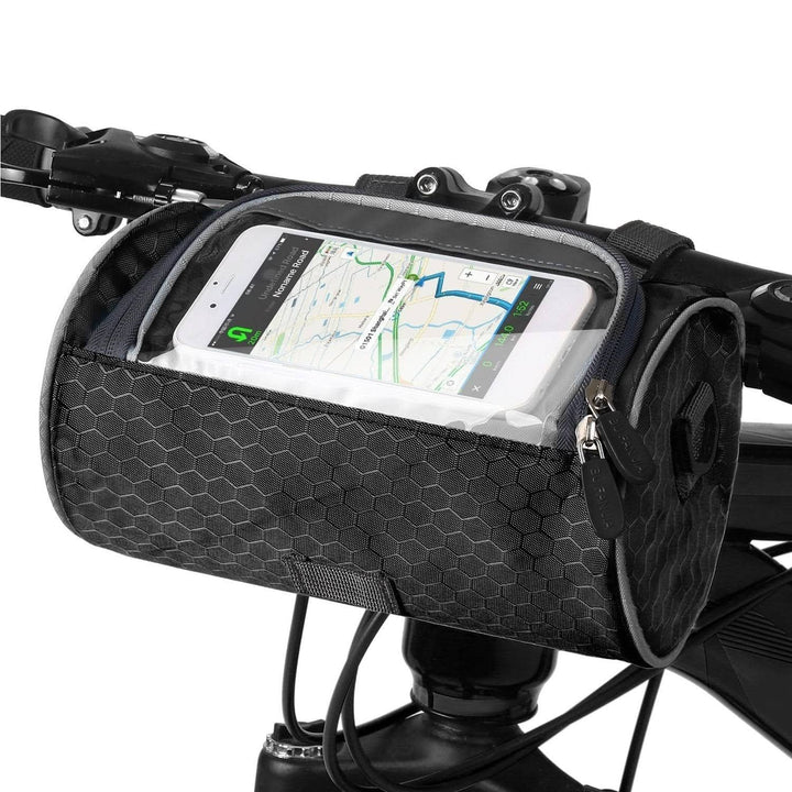 Stornfield | Waterproof Bicycle Bag with Phone Window – Adjustable Handlebar Bag
