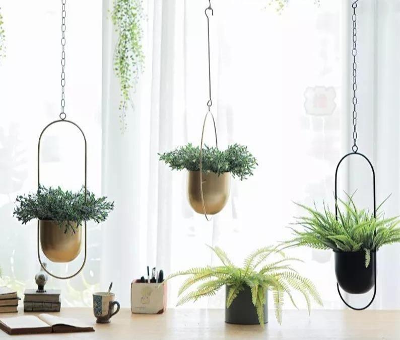 HaloRing Hanging Plant Holder – Metal Hanging Planter for Indoor and Outdoor | Stornfield