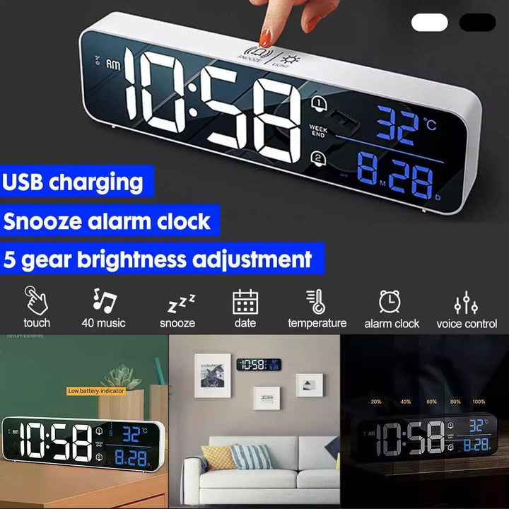 Smart Digital LED Music Alarm Temperature Clock | Stornfield