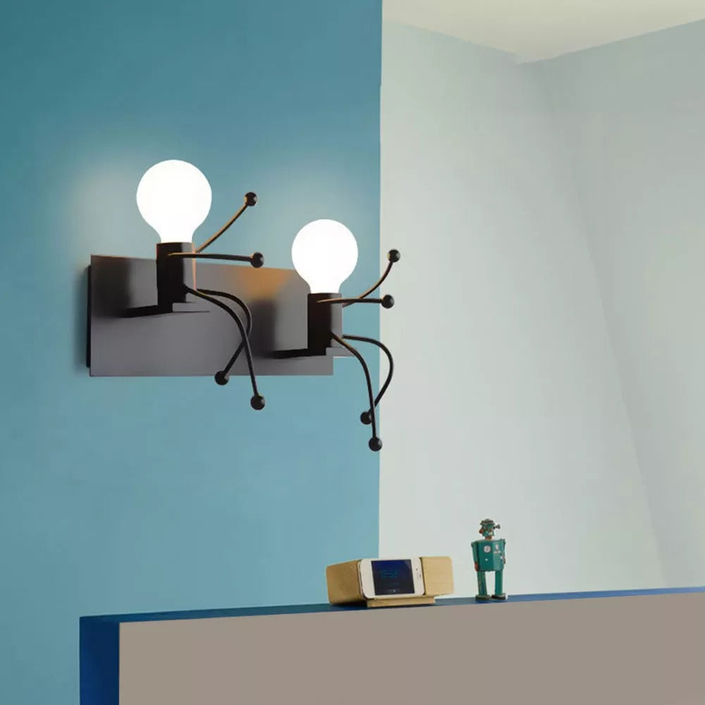 Mini Man Robot Art Wall Lamp | Stonrfield