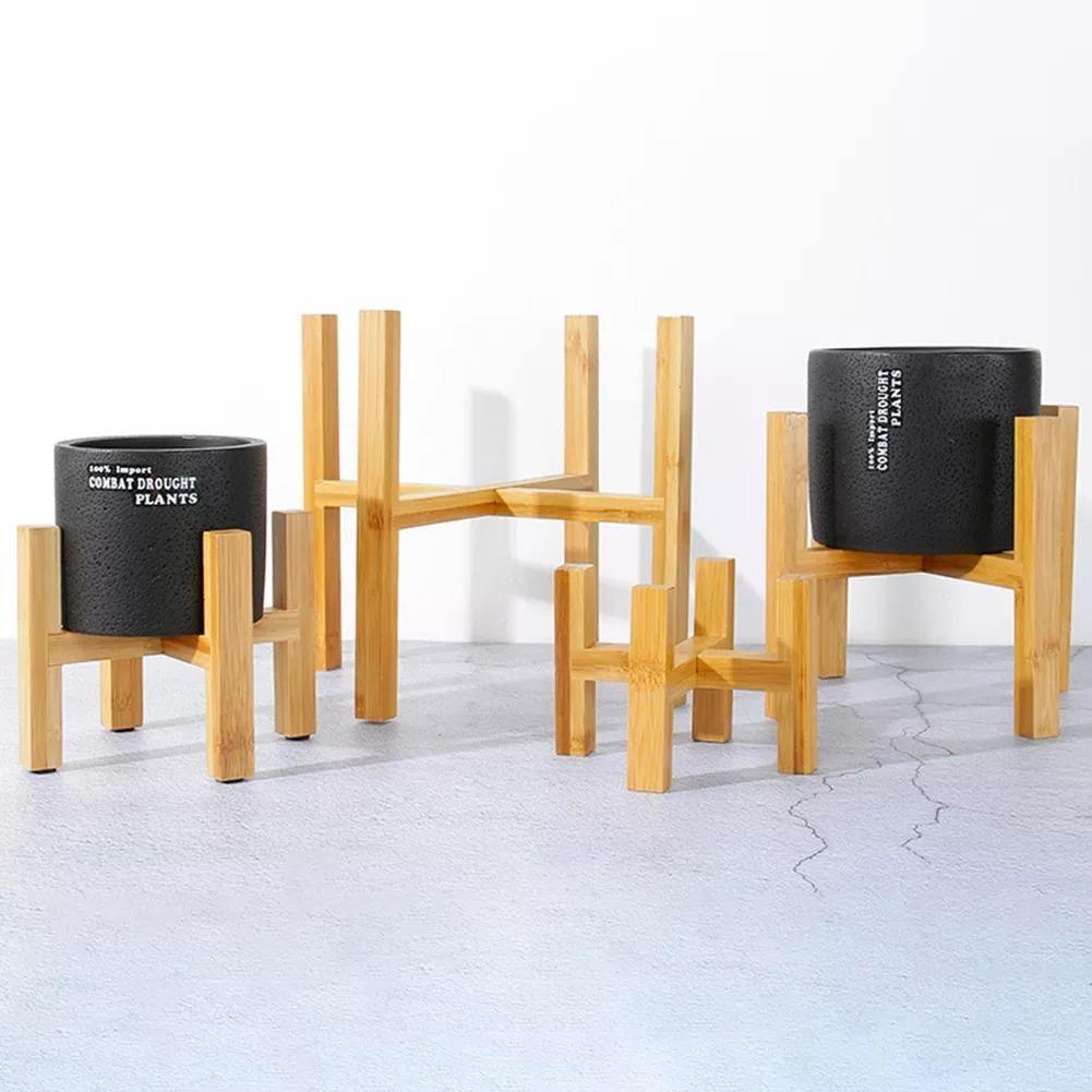 Stornfield | BambooElevate Bamboo Wood Plant Stand | Adjustable and Stable | Perfect for Indoors
