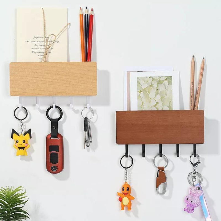 Stornfield | KeyOrganize Wooden Wall Key Holder | Multifunctional & Stylish | Wall Decor & Storage