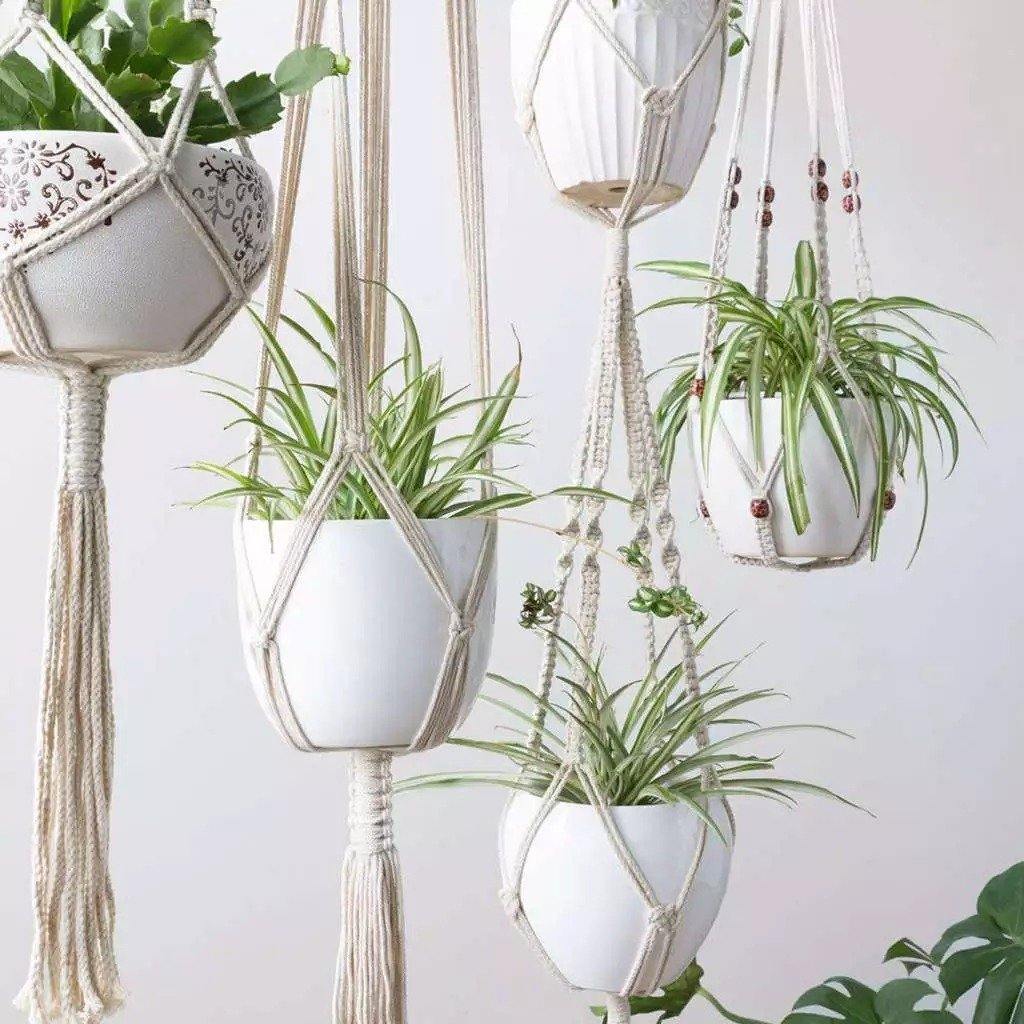 Stornfield | Handmade Boho Macrame Plant Hanger Set of 4