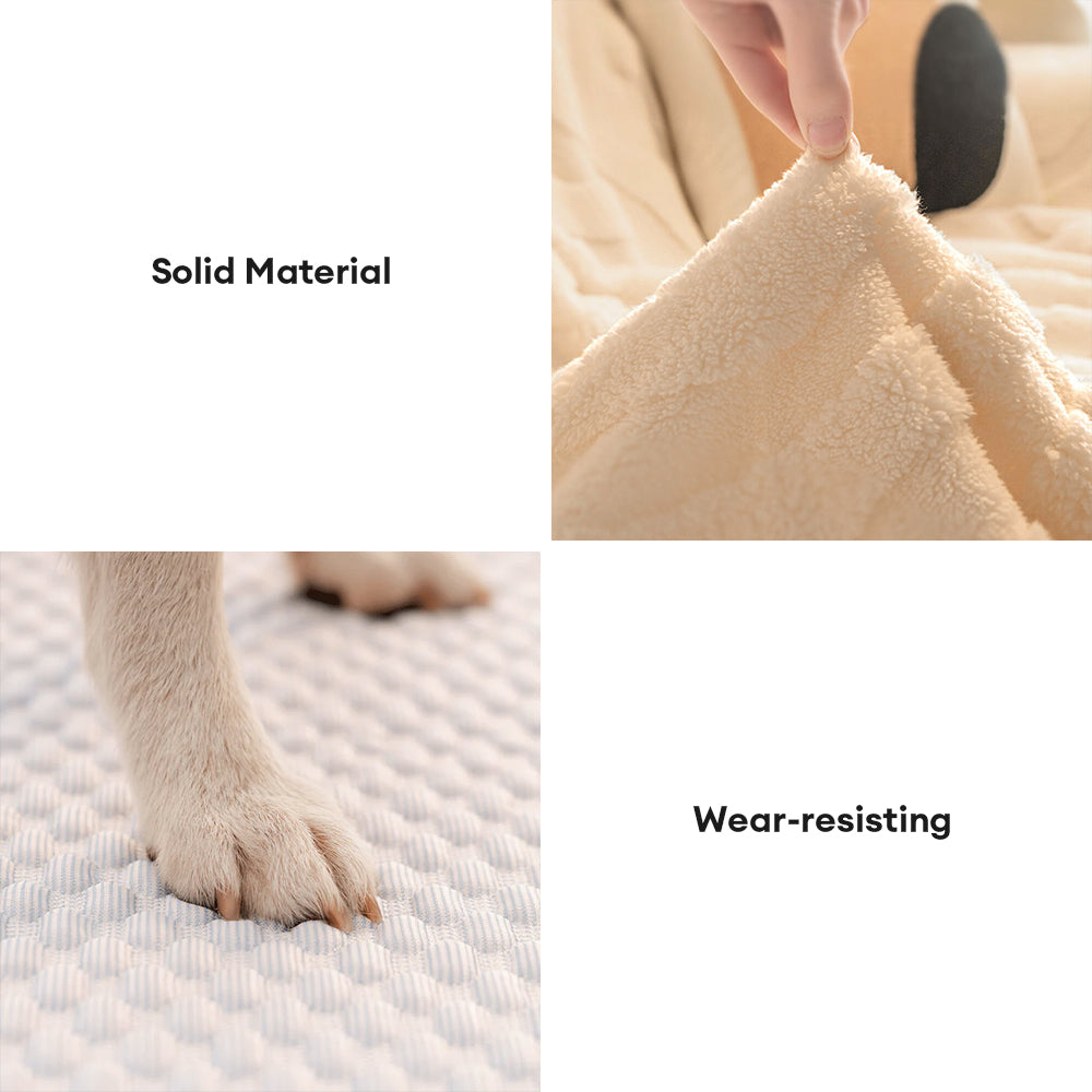 Warm Plush Curved Jacquard Non-Slip Sofa Protector Cover | Stornfield