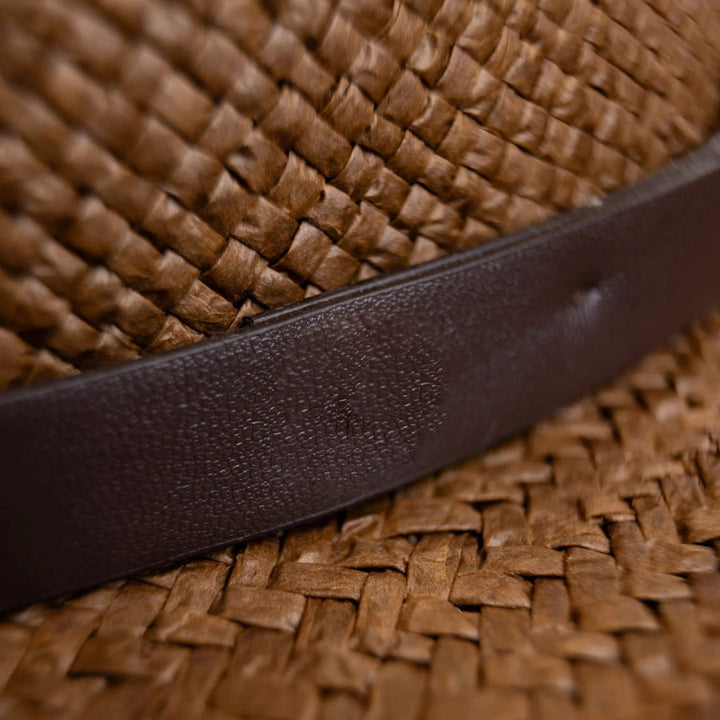 Modern Minimalist Straw Fedora Hat – Coffee | Stornfield