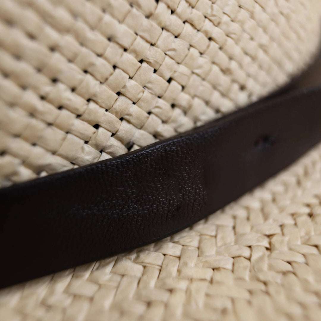 Modern Minimalist Straw Fedora Hat – Coffee | Stornfield