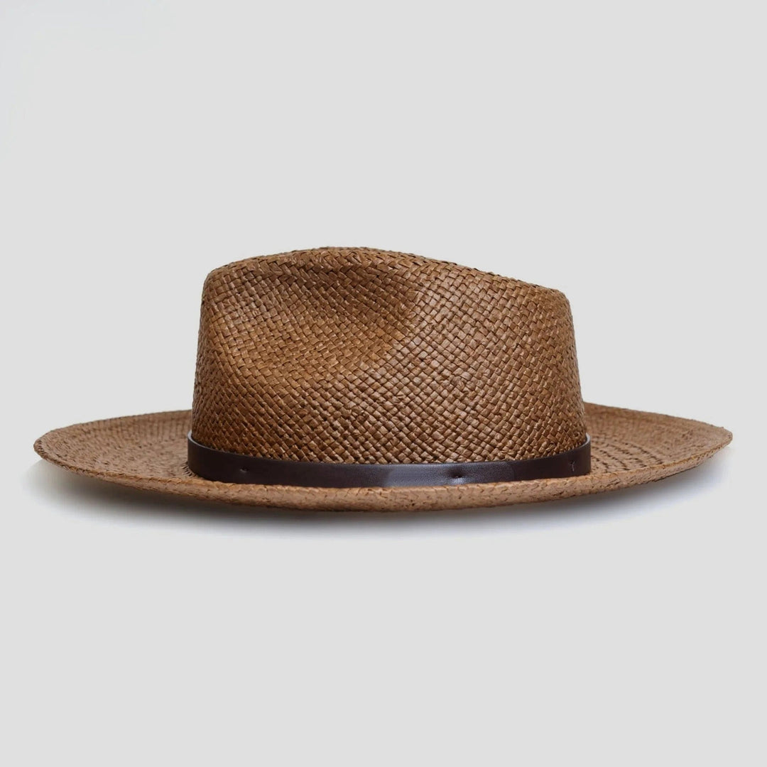 Modern Minimalist Straw Fedora Hat – Coffee | Stornfield