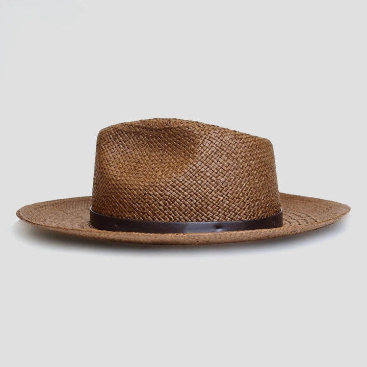 Modern Minimalist Straw Fedora Hat – Coffee | Stornfield