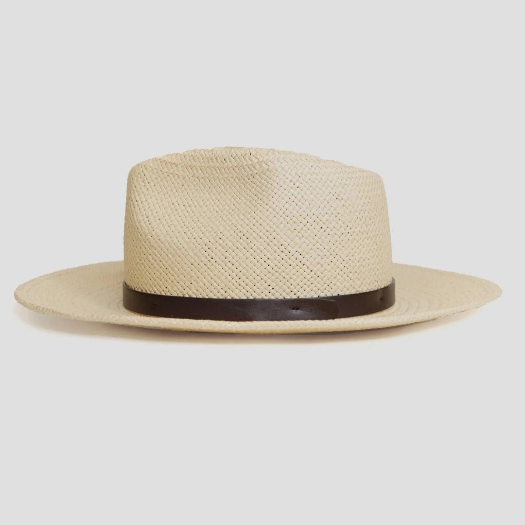 Modern Minimalist Straw Fedora Hat – Coffee | Stornfield