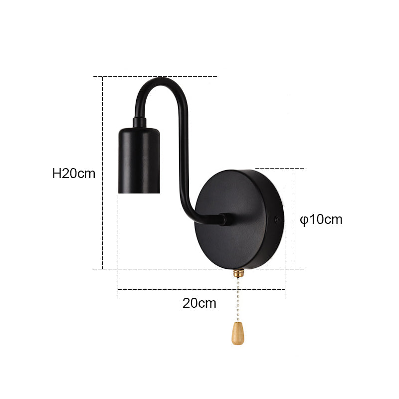 Nordic Industrial Wall Lamp in Black Iron for Modern Decor | Stornfield