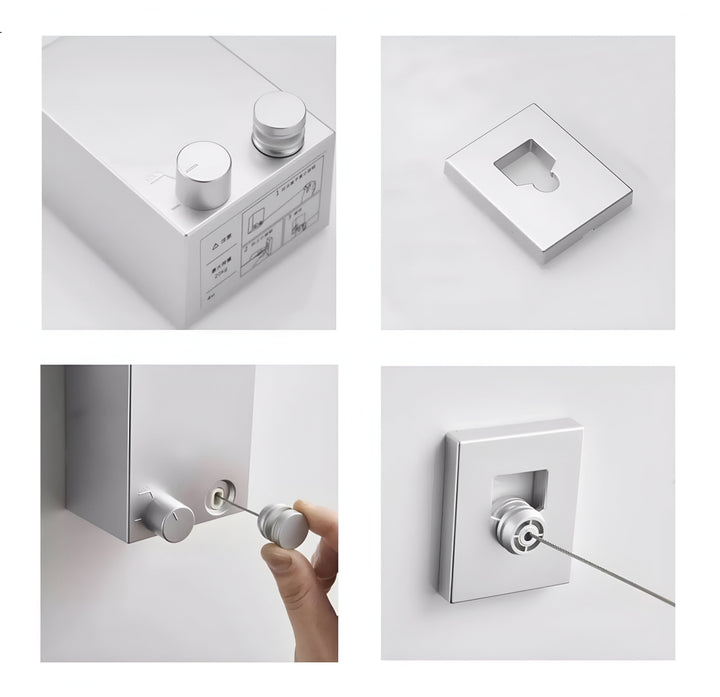 BreezeHold - Laundry Dryer Rope Wall Mount | Stornfield