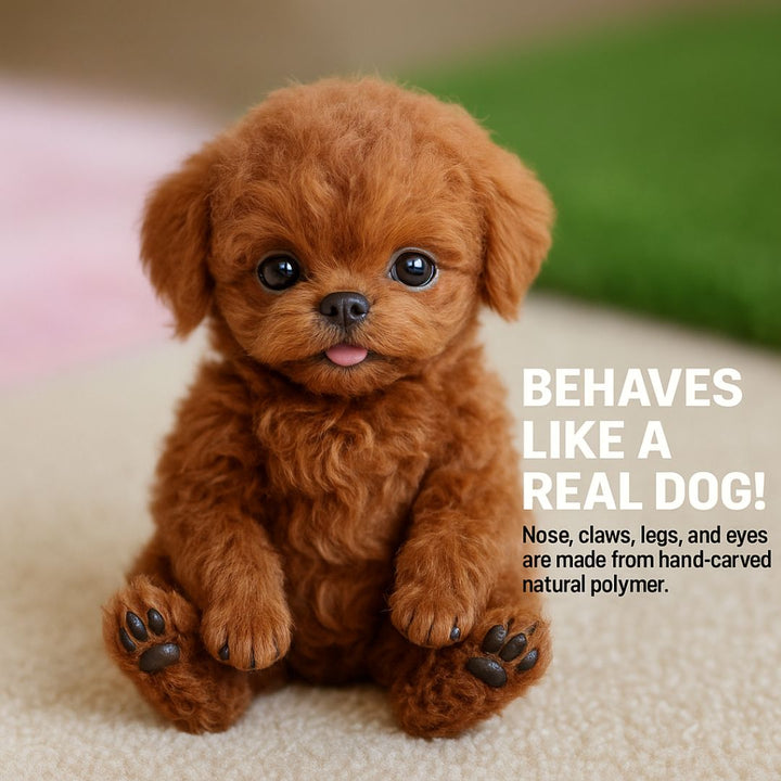 Interactive robotic puppy toy with realistic lifelike design