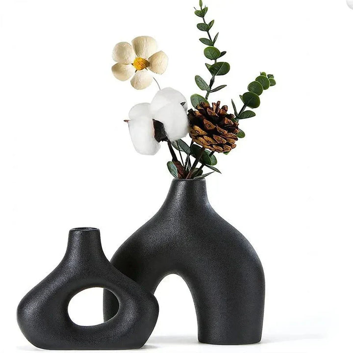 Irregular Minimalist Ceramic Vase Set for Modern Decor | Stornfield