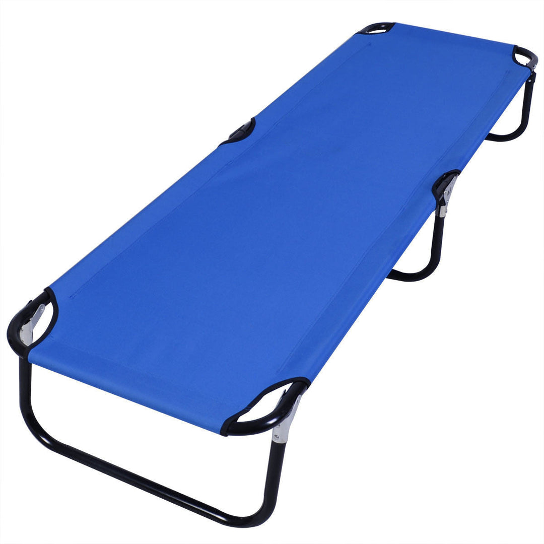 Outdoor Portable Blue Folding Camping Bed | Stornfield