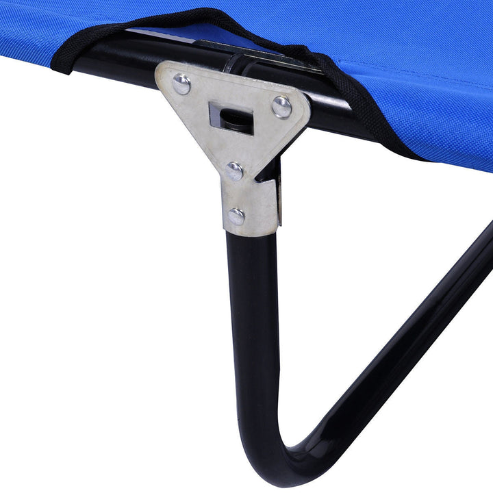 Outdoor Portable Blue Folding Camping Bed | Stornfield