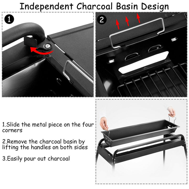 Height Adjustable Outdoor Barbecue Charcoal Grill Stove | Stornfield