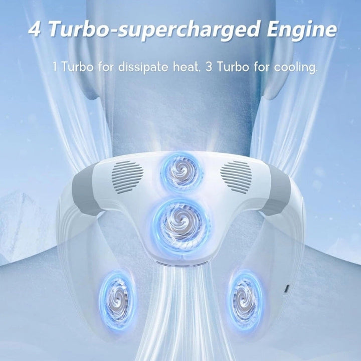 Dual-Cooling Neck Fan with 5200mAh Battery & Cooling Plate | Stornfield
