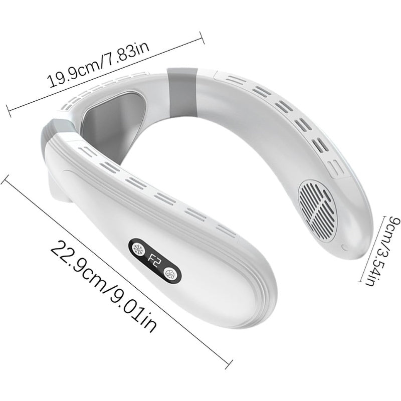 Dual-Cooling Neck Fan with 5200mAh Battery & Cooling Plate | Stornfield
