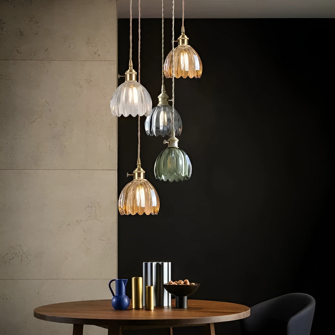 Pendant light with flower glass – Japanese design for cozy rooms | Stornfield
