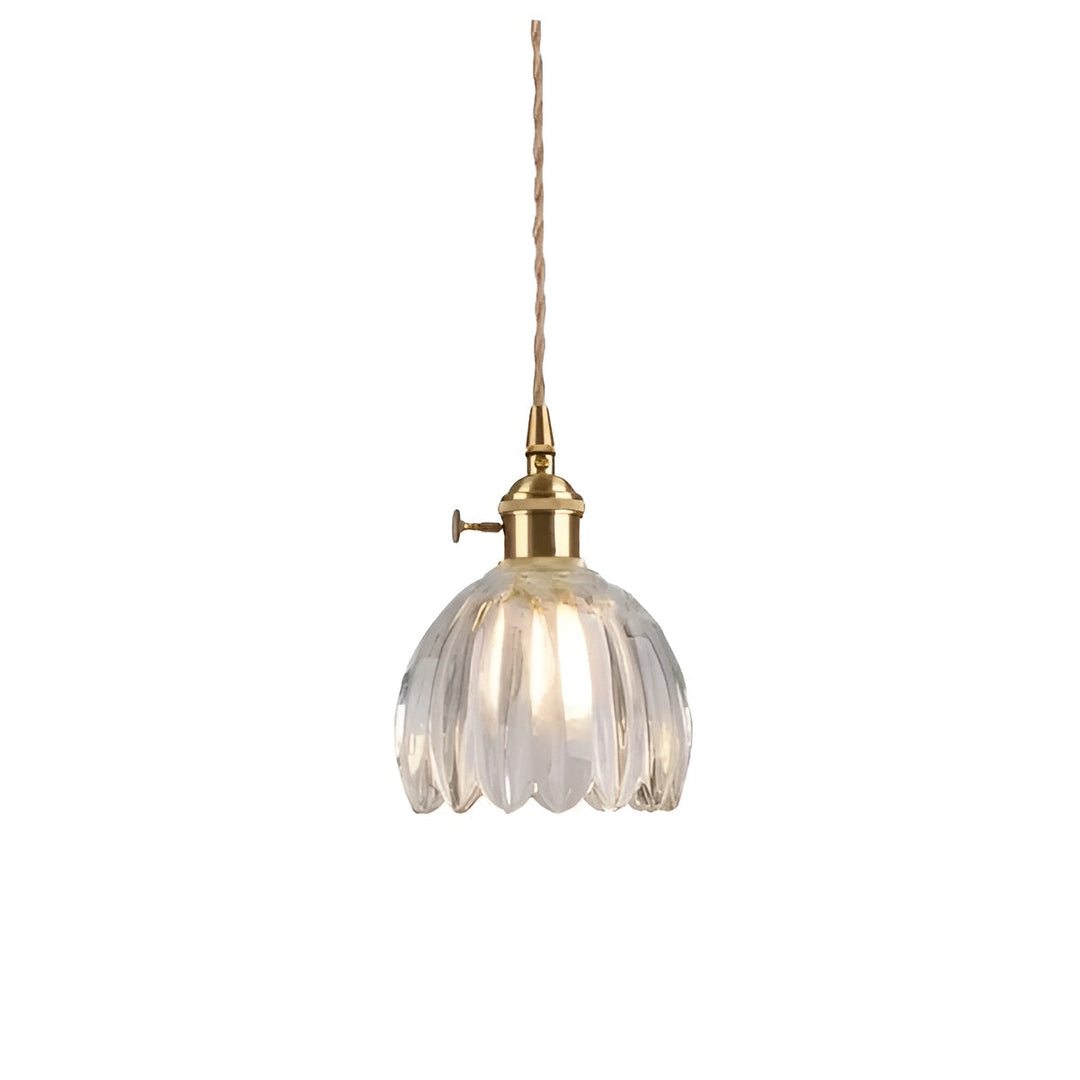Pendant light with flower glass – Japanese design for cozy rooms | Stornfield
