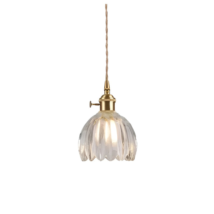 Pendant light with flower glass – Japanese design for cozy rooms | Stornfield