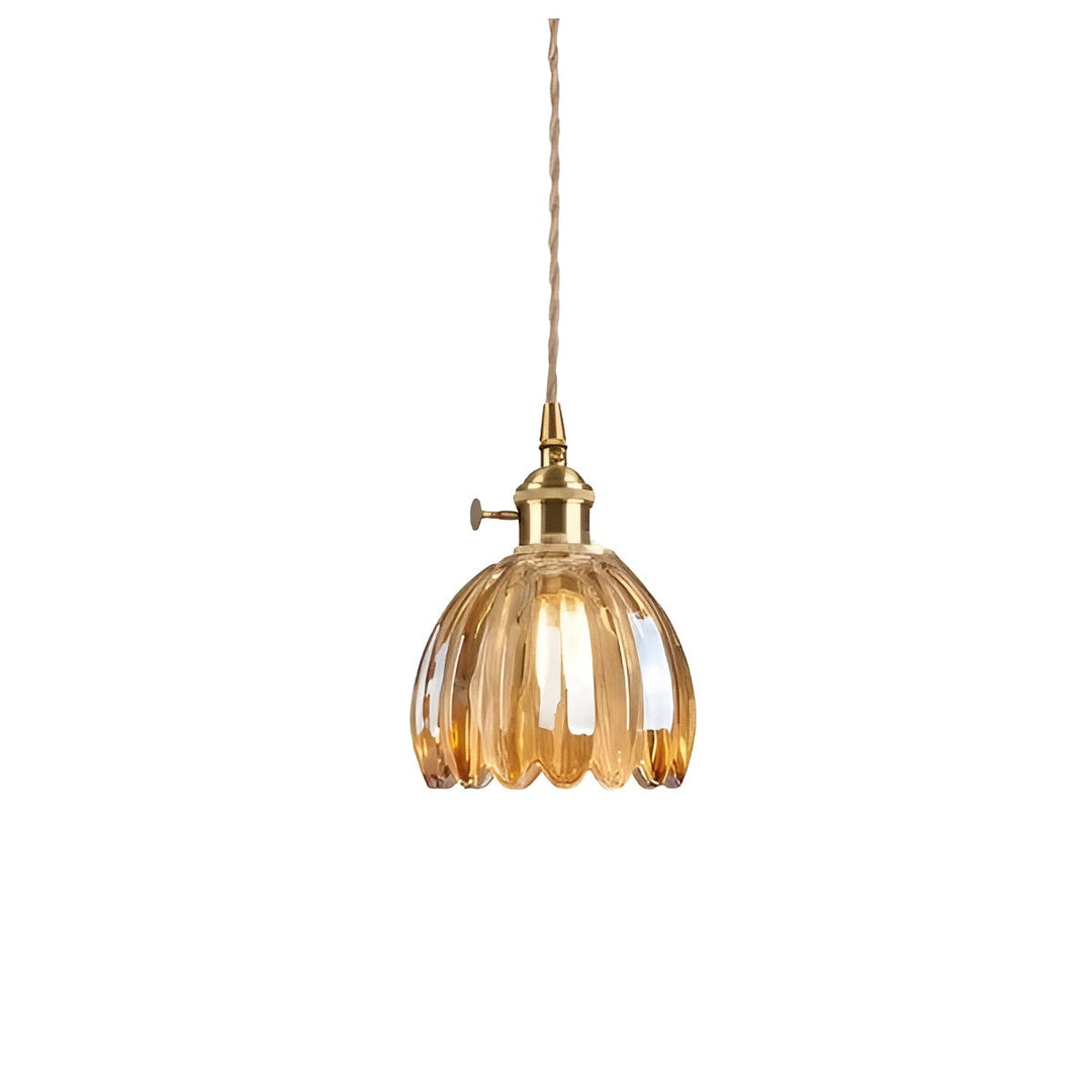 Pendant light with flower glass – Japanese design for cozy rooms | Stornfield
