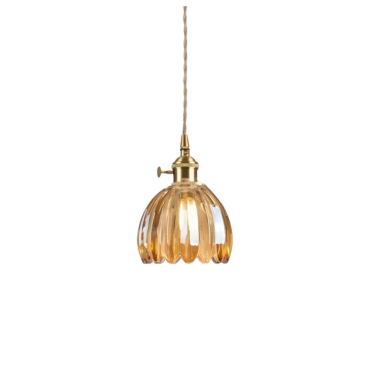 Pendant light with flower glass – Japanese design for cozy rooms | Stornfield