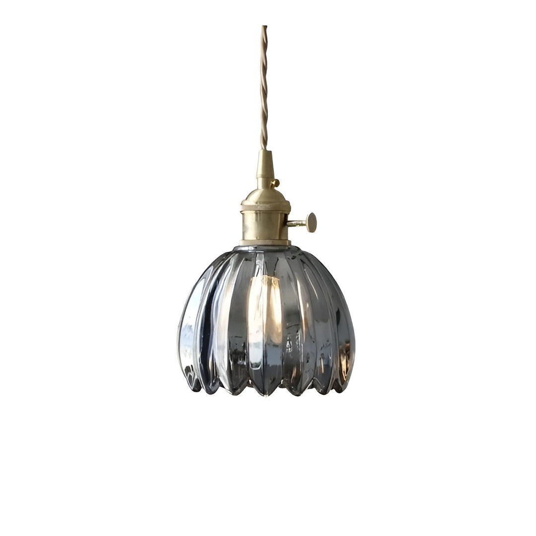 Pendant light with flower glass – Japanese design for cozy rooms | Stornfield