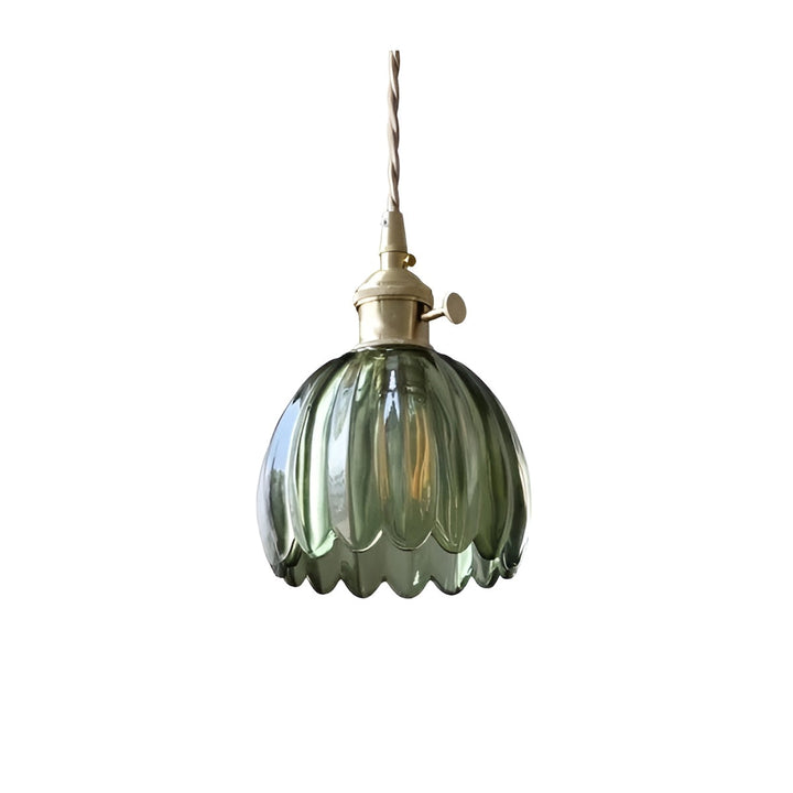 Pendant light with flower glass – Japanese design for cozy rooms | Stornfield