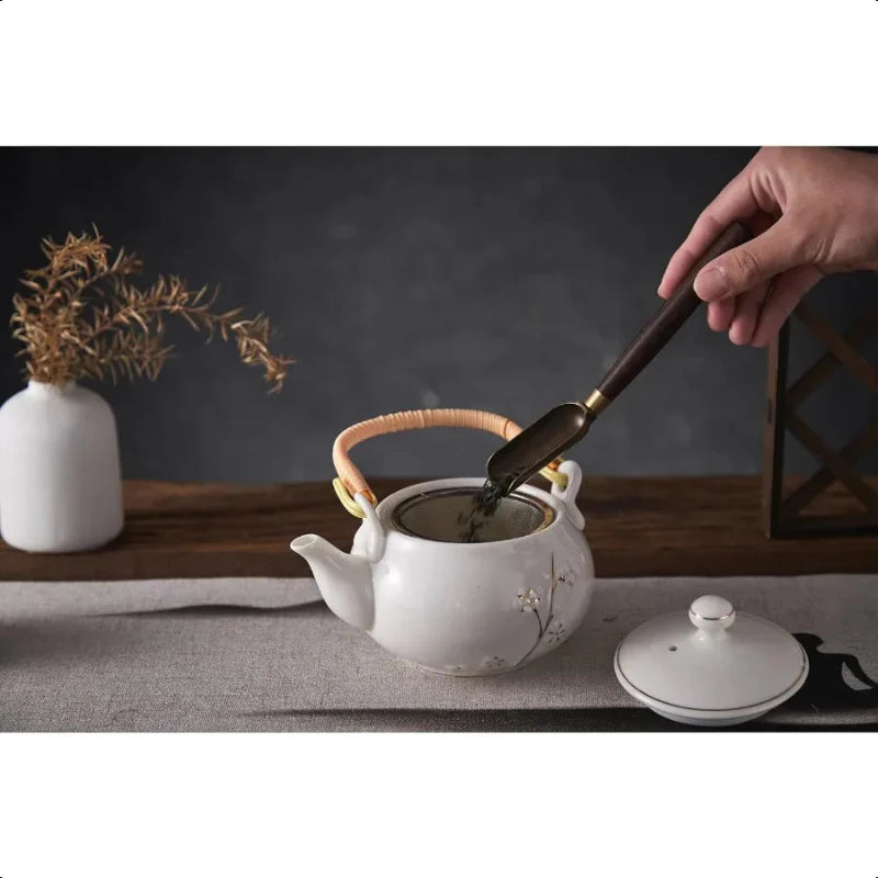 Japanese Tea Pot White Porcelain Chinese Teapot with Stainless Infuser | Stornfield