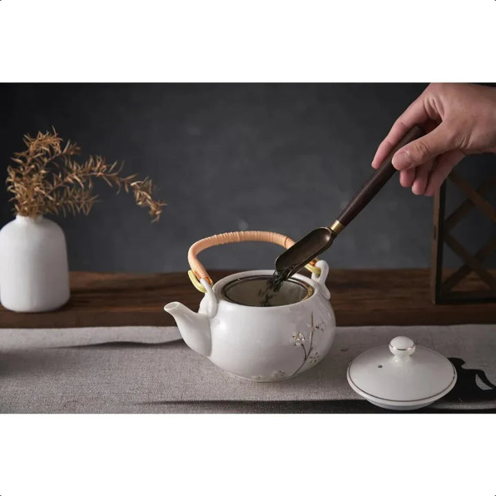Japanese Tea Pot White Porcelain Chinese Teapot with Stainless Infuser | Stornfield